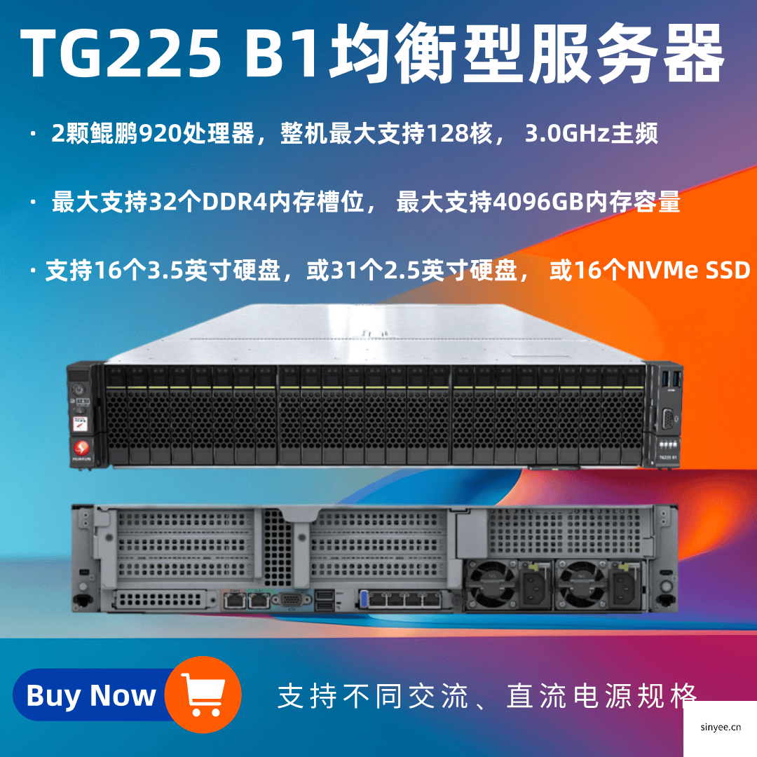 TG225 2U2路均衡型服務器